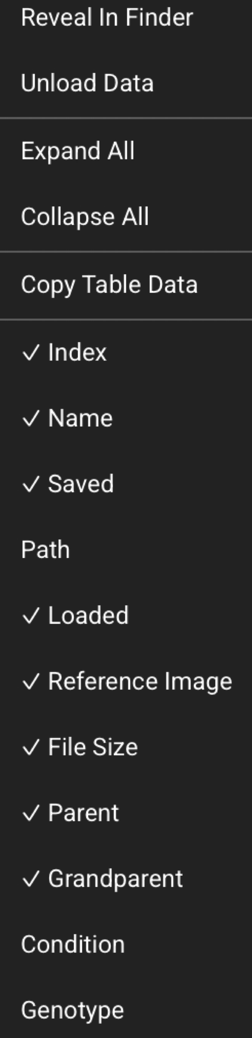 CloudScope file list context menu