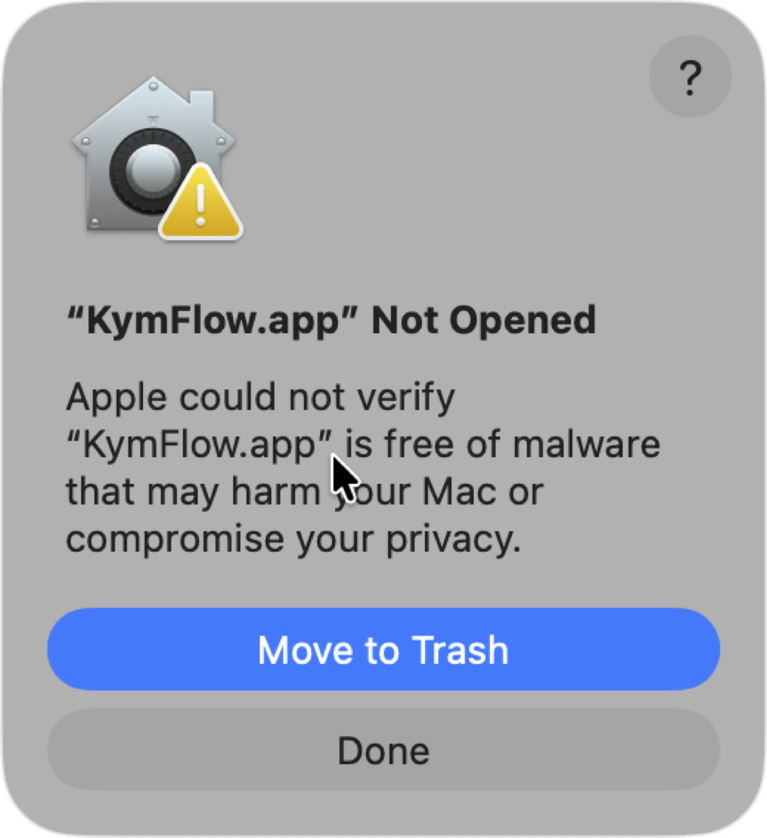 macOS Open Warning